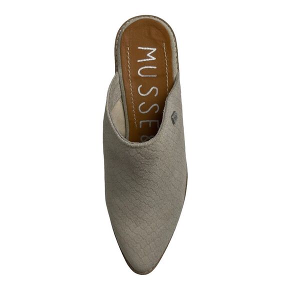 New! Musse And Cloud Women's Helen Textured Block Heel Mule Shoes Ice Size 6 NWT - Picture 13 of 16